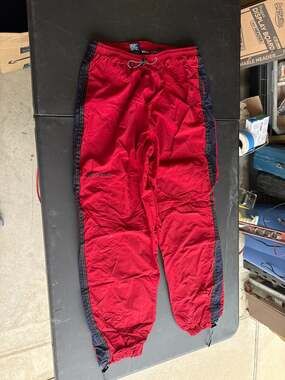 Vintage Polo Sport Ralph Lauren Red Nylon Track Pants
